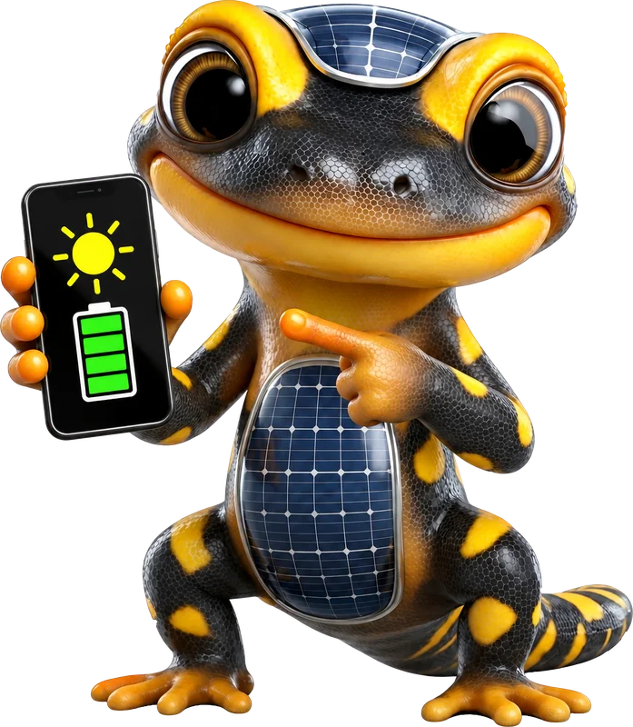Der SOLARMANDA zeigt auf dem Smartphone einen vollen Batteriespeicher