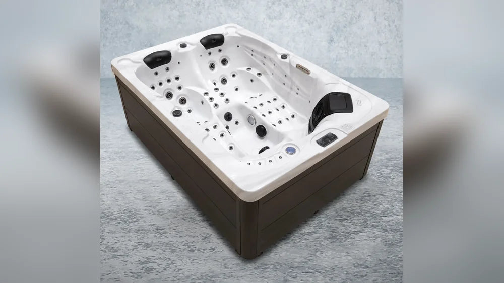 Outdoor-Whirlpool SOLARMANDA Aurora M mit Einstiegstreppe